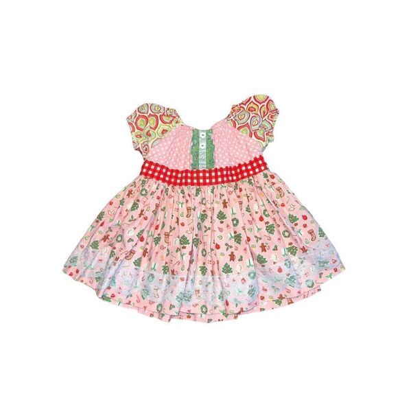 Matilda Jane Platinum gingerbread Christmas holiday tree lace dress 2 - Picture 1 of 7